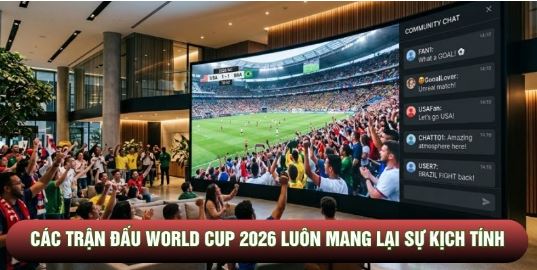 Các trận đấu world cup 2026 luôn mang lại sự kịch tính