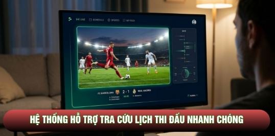 Hệ thống hỗ trợ tra cứu lịch thi đấu nhanh chóng